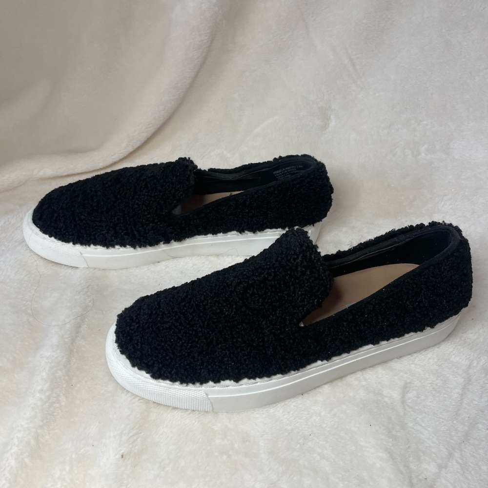 NEW Steven New York Sneaker Kimbel Faux Shearling Slip-On Black 5.5 G 710 - Picture 5 of 11